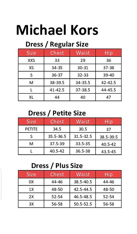 michael kors sunglasses size chart